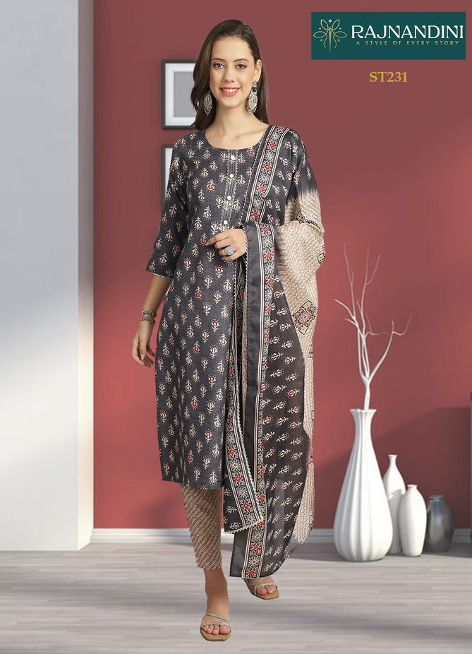 Dunki By Rajnandini Cotton Slub Printed Kurti With Bottom Dupatta Wholesalers In Delhi
